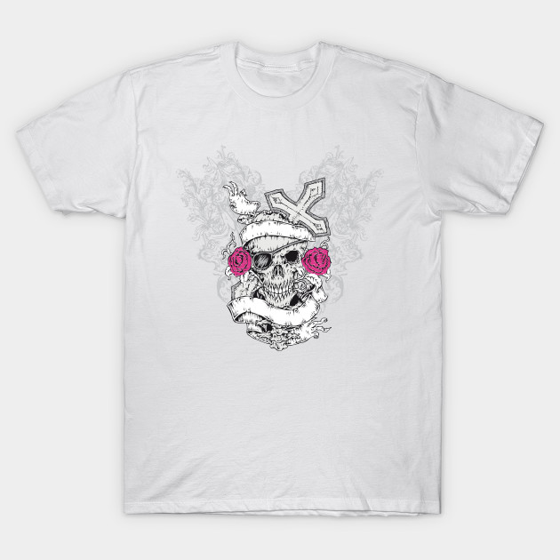 Skull in Heard T-Shirt-TOZ